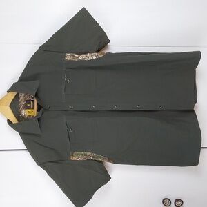 Browning Camouflage Shirt Breathable Venting Hunting Fishing Pockets Sz.Large